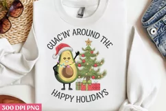 Guac’in Around the Tree - Happy Holidays PNG, Avocado Sublim Product Image 1