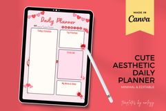 Valentine Daily Planner Template Cute Pink Heart Planner Product Image 2