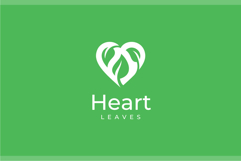 Hearts Leaves Logo Design Vector Illustration Product Image 2