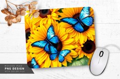 Sunflowers And Leaf Details Mouse Pad PNG Design Product Image 1