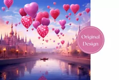 Valentines Tumbler Sublimation, Magic Love City Tumbler PNG Product Image 2