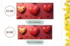 3D Red Love Mug Design, Red Love Hearts Mug Template Product Image 2