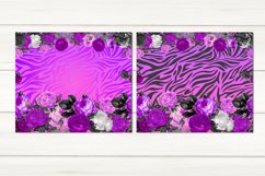 Flower with animal print | Tumbler Sublimation design bundle Product Image 2