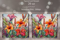 Tropical Flowers Tumbler Sublimation Wrap 20 oz Product Image 2