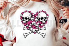 Skulls Love Sublimation PNG, Valentine Love Quote PNG Product Image 2