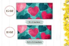 Cartoon Love Mug Design, Red Love Hearts Mug Template Product Image 2