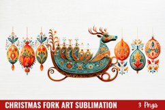Christmas Fork Art Sublimation Clipart Product Image 1
