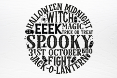 Round Halloween word art SVG Product Image 2