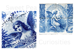 Vintage, Blue, Victorian, Overlay, Ephemera, PNG, Clipart Product Image 2