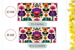 Floral Mug Wrap Design, Art Flowers Mug Design, Floral Print Product Image 2