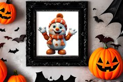 Funny Snowman Sublimation Clipart, watercolor Clipart Product Image 2