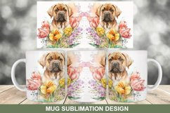 Dog Mug Wrap Sublimation - Spring Dog Mug Wrap Product Image 1