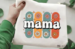 Retro Mama Daisy PNG ,Vintage Retro Mama Daisy PNG Design Product Image 2