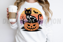 Black Cat Pumpkin PNG Sublimation PNG Design Product Image 2