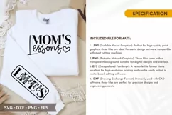 Mom's Lessons SVG - Mother's Day Sleeve T shirt Design Product Image 2