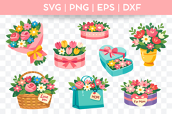 Mother's Day Bundle SVG | Flowers Bouquets SEPARATE PNG Product Image 2