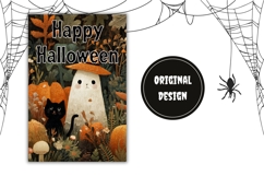 Cartoon Pumpkins Garden Flag, Halloween Welcome Flag Design Product Image 2