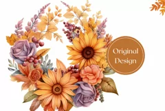 Flowers Tumbler Wrap Sublimation, Sunflowers Sublimation Product Image 2