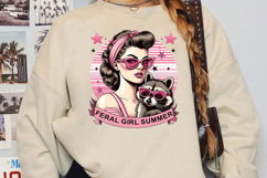 Feral Girl Summer Sublimation, Raccoon Png Product Image 2