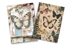 Butterfly Collage Junk Journal Pages Product Image 2