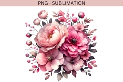 Valentine flowers png design for T-shirts Product Image 2