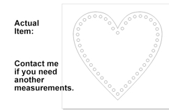 Basket bottom heart 10 inch 25 cm with crochet holes files Product Image 2