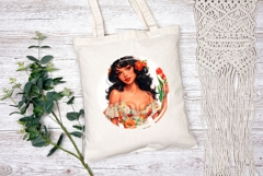 Pin Up Girl Illustration, Cartoon Girl Sublimation Design Product Image 2