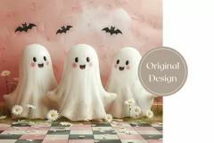 Cute Halloween Tumbler Design, Funny Ghost Tumbler Wrap Product Image 2