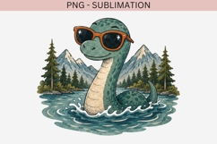 Funny Loch Ness Monster Clipart PNG Product Image 2