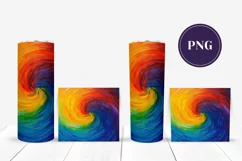 Colorful Tumbler Sublimation, Rainbow Swirl Tumbler Designs Product Image 2