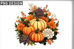Fall Thanksgiving Pumpkins Sublimation Clipart Bundle Product Image 4