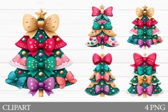 Christmas Tree Clipart. Christmas Tree Sublimation Product Image 1
