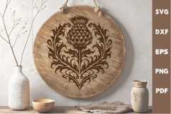 Celtic thistle SVG, Engraved Laser Cutting board SVG Product Image 1