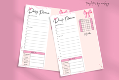 Coquette Daily Planner Template Aesthetic Pink Editable Product Image 2