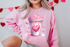 Valentine Coffee Cup Sublimation Clipart Product Image 3