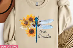 Just Breathe PNG, Motivation Sublimation PNG Product Image 2