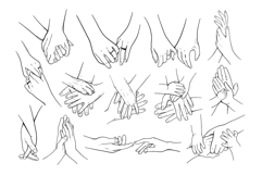 Couple Holding Hands SVG PNG, Minimalist Silhouette Line Art Product Image 2