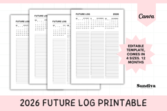 2026 Future Log Editable Template Product Image 1