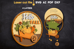 Hello Fall SVG laser cut files for Glowforge Product Image 2