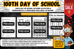 100th Day of School Worksheets Activities For Kids Product Image 2