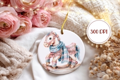 Cartoon Christmas Horse Ornament, Christmas Toy Ornament PNG Product Image 2