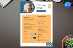 34. Feminine Yellow Resume - Canva Product Image 2