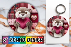 Timeless Round Coasters Design PNG, Valenines Animals Product Image 1