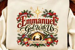 4 Christian Christmas PNG Designs, 4 Nativity Bible Verse Sh Product Image 3