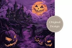 Halloween Tumbler Design, Creepy Castle Tumbler Wrap Product Image 2