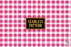 Pink &amp; White Plaid Digital Paper Pattern Product Image 2