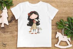 Cute girl with a pet sublimation Product Image 3