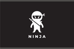Little Ninja Logo Design Vector Illustration Product Image 2