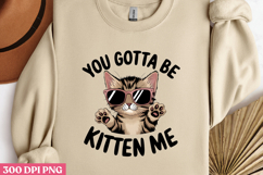 YOU GOTTA BE KITTEN ME PNG, Funny Cats Sublimation Quotes PN Product Image 2