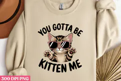 YOU GOTTA BE KITTEN ME PNG, Funny Cats Sublimation Quotes PN Product Image 2